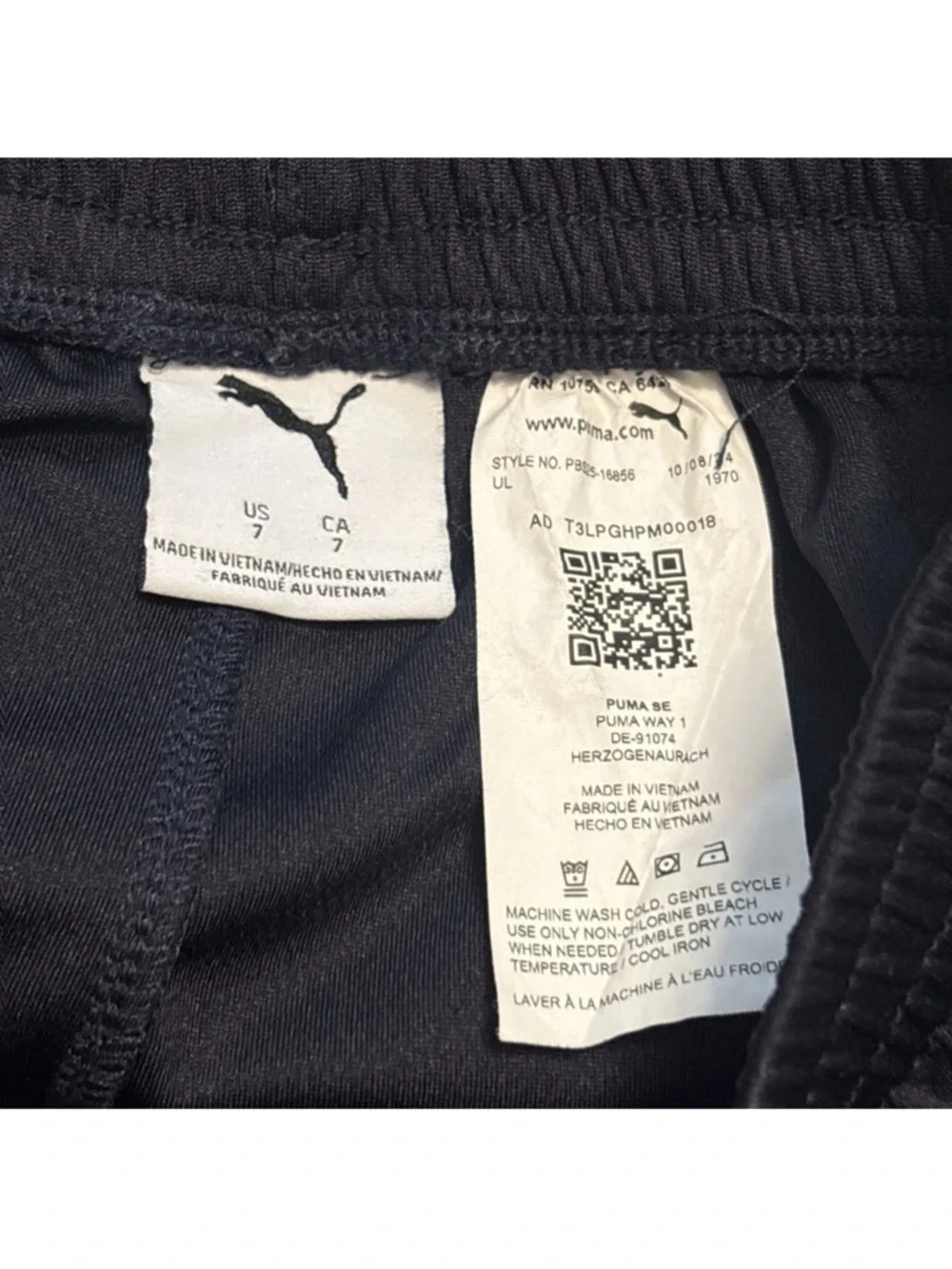 (2) PUMA boys T-shirts & Athletic Shorts Sets Big Logo Sage White Black Size 7 - Picture 10 of 16